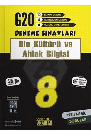 ÜÇGEN 8. Sınıf DİN KÜLTÜRÜ ve AHLAK BİLGİSİ - 20'li Deneme Sınavları
