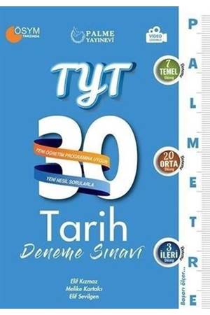 PALME YKS TYT TARİH 30 DENEME PALMETRE VİDEO ÇÖZÜMLÜ *YENİ*