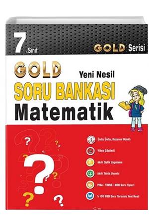 Mutlu Yayıncılık 7. Sınıf Matematik Gold Serisi Yeni Nesil Soru Bankası