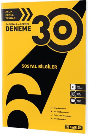 HIZ 6. SINIF SOSYAL BİLGİLER DENEME 30 LU