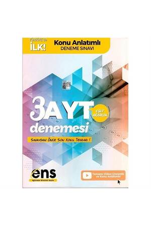 ENS Yayıncılık AYT Eşit Ağırlık 3 lü Konu Anlatımlı Deneme