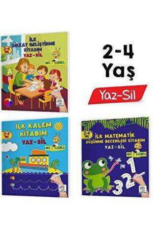 2-4 Yaş Mucit Karınca YAZ - SİL Kitaplar İlk Kalem, Dikkat, Matematik, Düşünme Becerileri Kitabım
