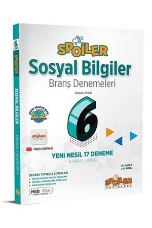Spoiler Yayınları 6.Sınıf Sosyal Bilgiler Branş Denemeleri
