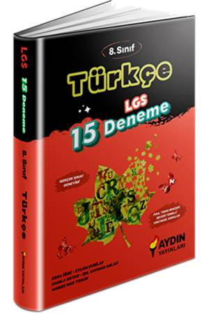 Aydın Yayınları 8. Sınıf LGS Türkçe 15 Deneme