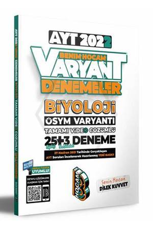 Benim Hocam Yayınları 2022 AYT Biyoloji Tamamı Video Çözümlü 25+3 Deneme Sınavı