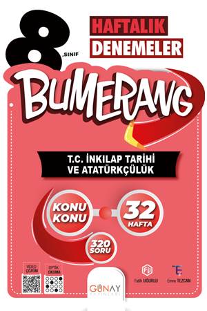 8. Sınıf LGS Bumerang 32 Haftalık T.C İnkılap Tarihi ve Atatürkçülük Denemeleri