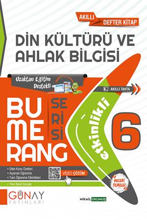 6. Sınıf Din Kültürü ve Ahlak Bilgisi Bumerang Serisi Etkinlikli Akıllı Defter