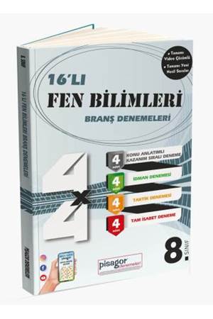 ZEKA KÜPÜ 8. SINIF PİSAGOR 16'Lİ FEN BİLİMLERİ BRANŞ DENEMELERİ