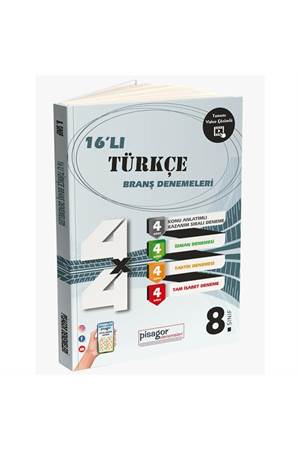 ZEKA KÜPÜ 8. SINIF PİSAGOR 16'LI TÜRKÇE BRANŞ DENEMELERİ