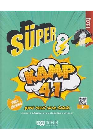 NİTELİK 8.SINIF SÜPER KAMP 41 TÜM DERSLER SORU KİTABI YENİ NESİL