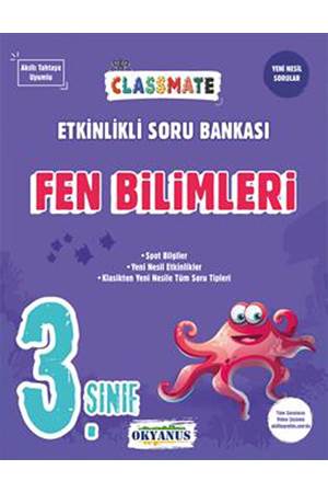 Okyanus Yayınları 3. Sınıf Classmate Fen Bilimleri Etkinlikli Soru Bankası