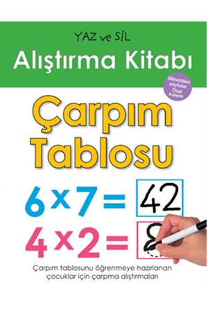 Yaz ve Sil Alıştırma Kitabı Çarpım Tablosu