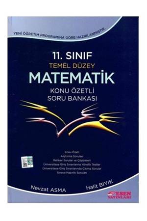11. Sınıf Temel Düzey Matematik Konu Özetli Soru Bankası Esen Yayınları