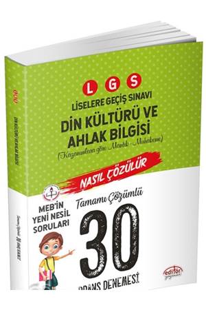 LGS Din Kültürü ve Ahlak Bilgisi Tamamı Çözümlü 30 Branş Denemesi