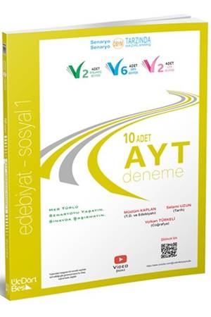 ÜçDörtBeş Yayınları AYT Edebiyat Sosyal 1 10 lu Deneme