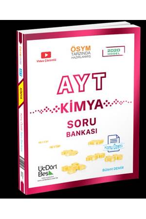 Üç Dört Beş Yayınları AYT Kimya Soru Bankası