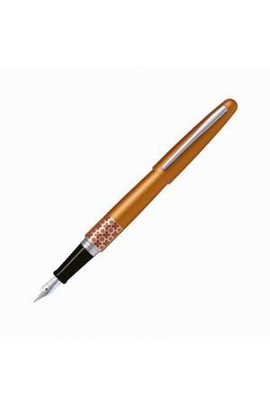 Pilot MR - Dolmakalem - Retro Pop Metalik Turuncu & Flower Ring - Medium Nib