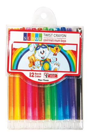 Südor Çevirmeli Mum Boya Set 12 Li
