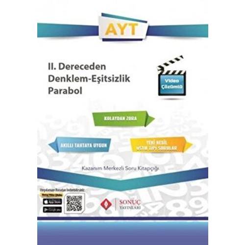 Sonuç Yayınları AYT II.Dereceden Denklemler-Eşitsizlik Parabol
