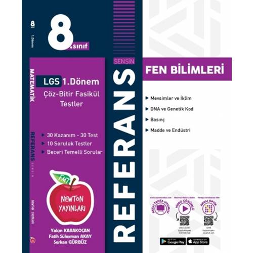 Newton Yayınları 8.Sınıf 1.Dönem Tekrarı Referans Fen Bilimleri Soru Bankası