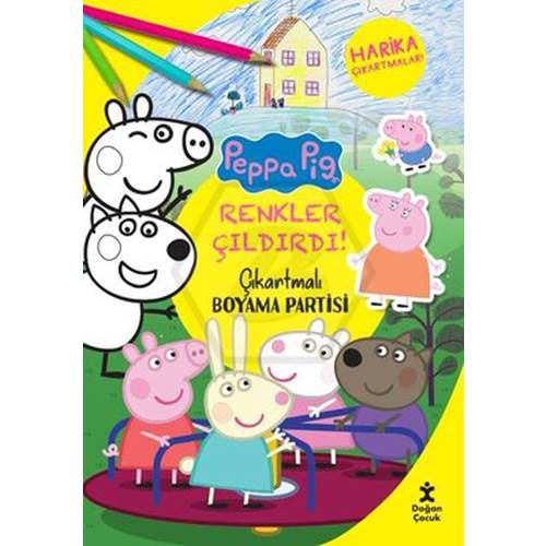 Peppa Pig Çıkartmalı Boyama Partisi