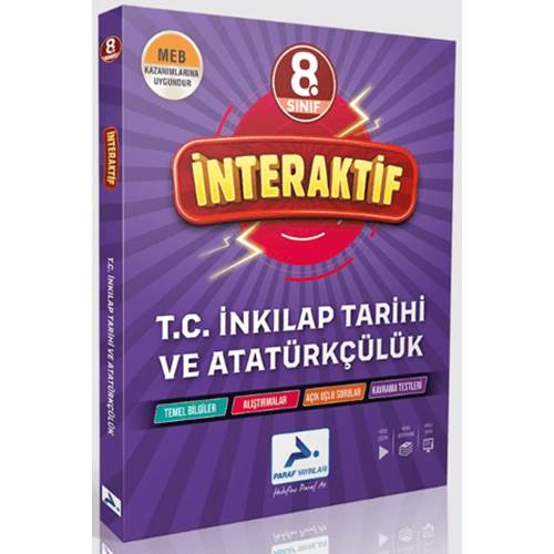 Paraf Yayınları 8. Sınıf İnteraktif T.C. İnkılap Tarihi ve Atatürkçülük Soru Kütüphanesi
