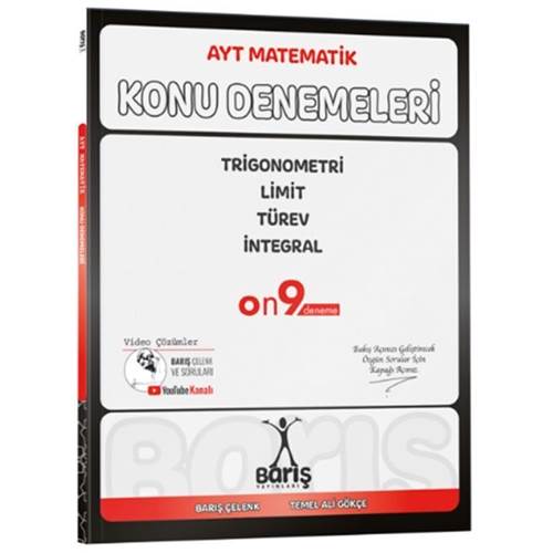Barış Yayınları AYT Matematik Trigonometri Limit Türev İntegral Konu Denemeleri