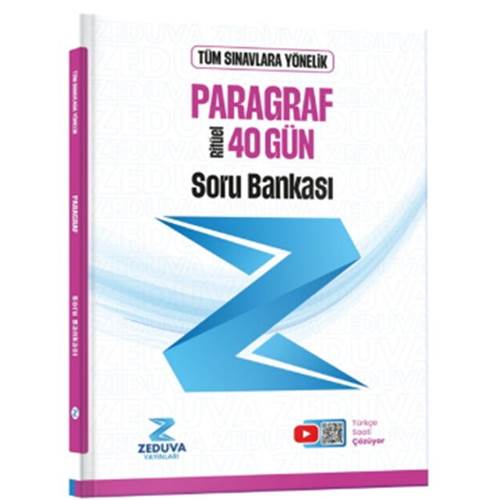 Zeduva Yayınları Tüm Sınavlara Yönelik Türkçe Saati 40 Gün Ritüel Paragraf Soru Bankası