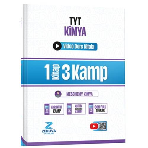 Zeduva Yayınları Meschemy Kimya TYT Kimya 1 Kitap 3 Kamp Video Ders Kitabı