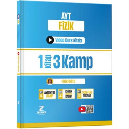Zeduva Yayınları Fizikfinito AYT Fizik 1 Kitap 3 Kamp Video Ders Kitabı
