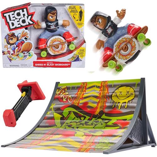 Tech Deck Shred N' Blast Motorized Skateboard Toy, for Ages 6 and up
