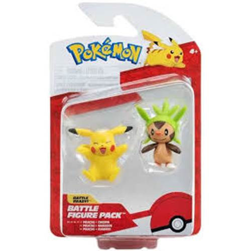 Pokemon Battle Figure Pikachu & Chespin 2-Inch Mini Figure 2-Pack