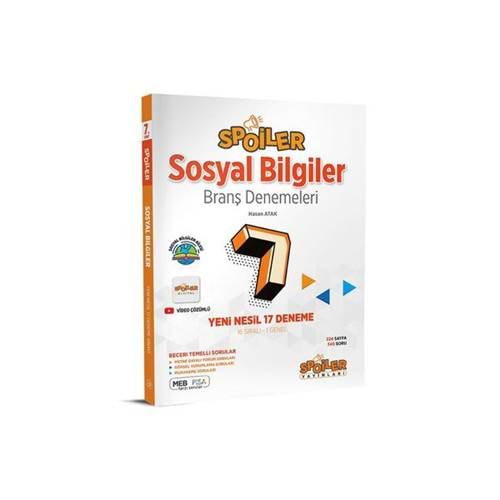 Spoiler Yayınları 7. Sınıf Sosyal Bilgiler Spoiler 18 Deneme
