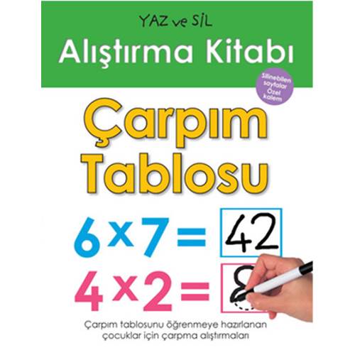 Yaz ve Sil Alıştırma Kitabı Çarpım Tablosu