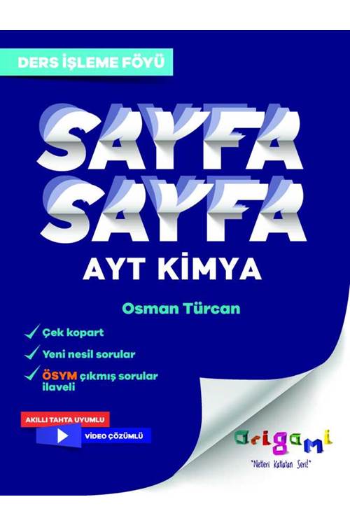 Tammat Yayıncılık AYT Kimya Sayfa Sayfa Ders İşleme Föyü