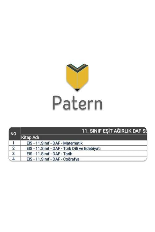 Bahçeşehir Patern Eğitim Kurumu 11. Eşit Ağırlık Set