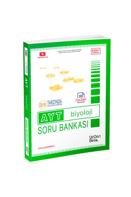 Üç Dört Beş Yayınları AYT Biyoloji Soru Bankası