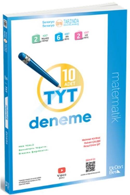 Üç Dört Beş Yayınları TYT Matematik 10 lu Deneme