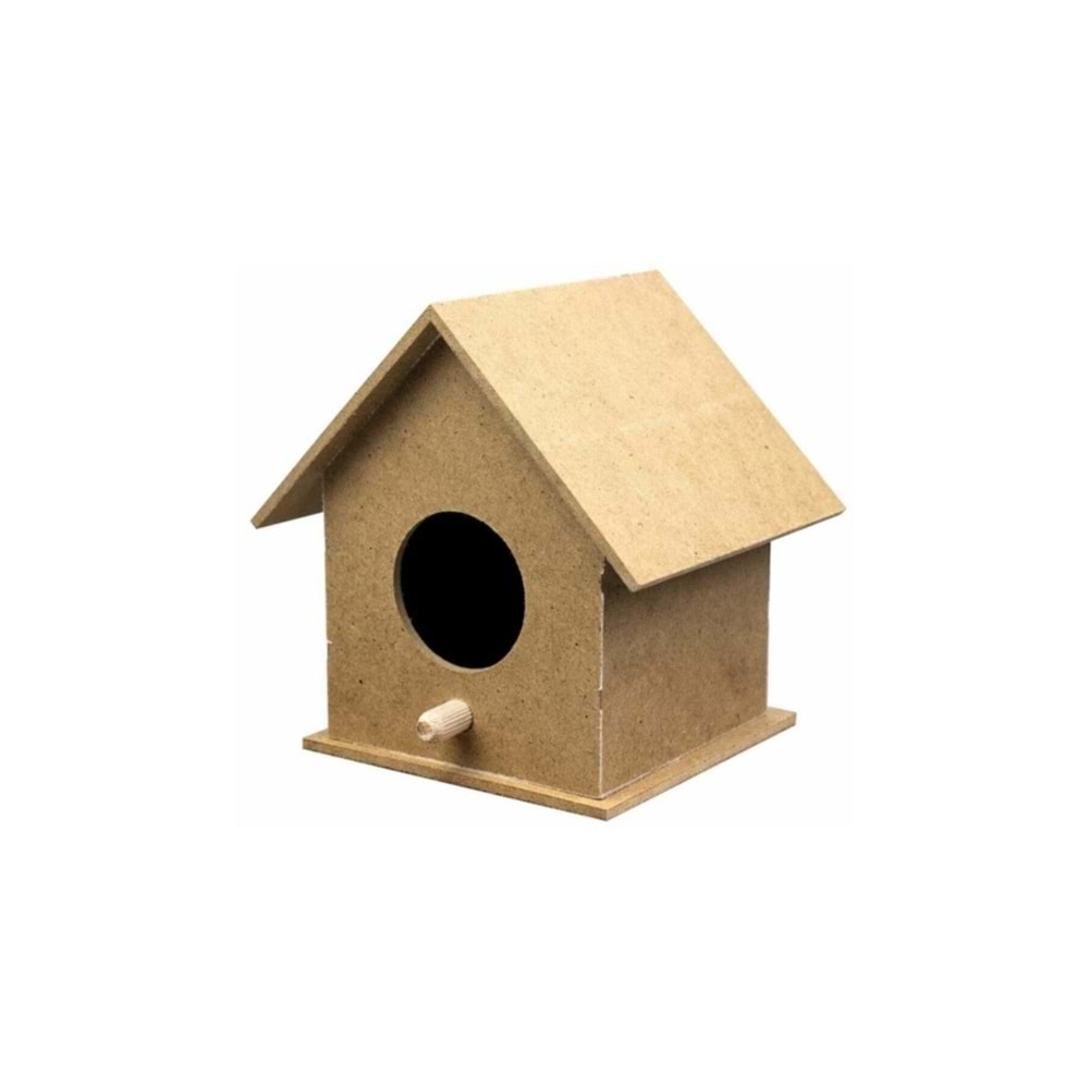 Mdf Obje Mini Kuş Evi
