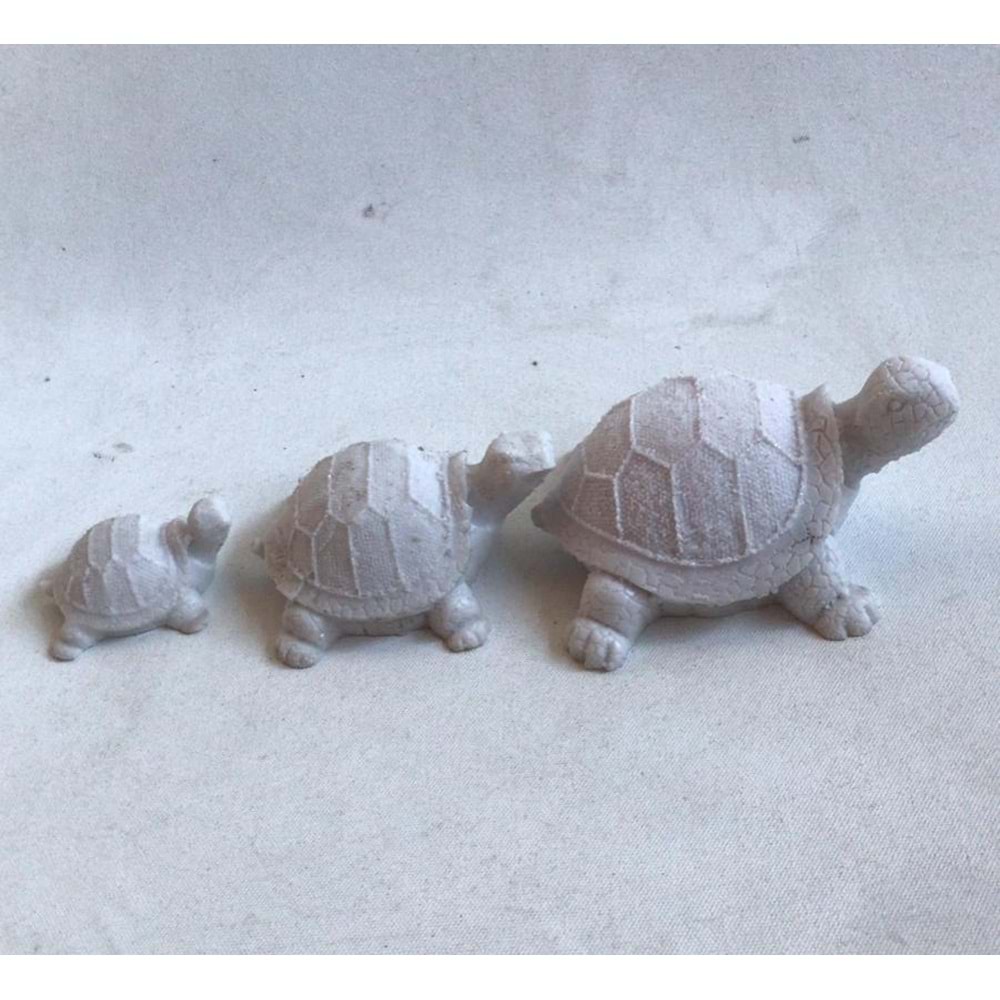 Polyester Obje 3lü Kaplumbağa Takım