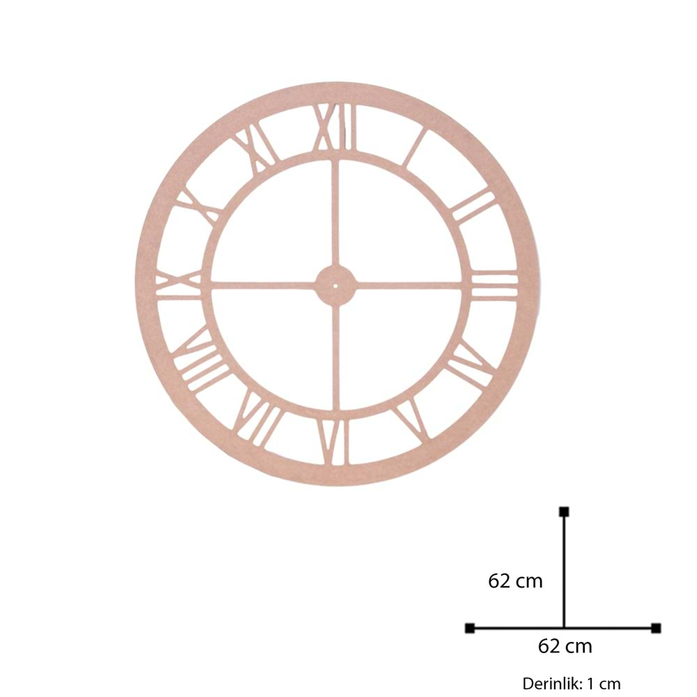 Mdf Aynalı Saat Çerçevesi 62çap