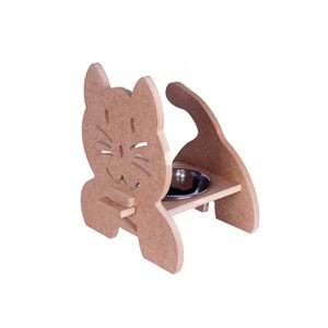 Mdf Obje Kedi Mamalığı Tek Kaplı