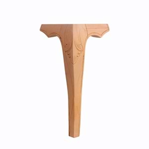 Lükens Avangard Kulaklı Oymalı Ayak 8x8x40cm| Masa Ayağı| Benç Ayağı