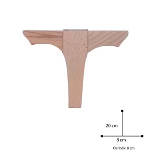 Lükens Avangard Kulaklı Orta Ayak 8x8x20cm| Komidin Ayağı | Koltuk Aya