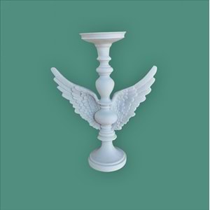 Polyester Obje Kanatlı Şamdan Şah-Hb194