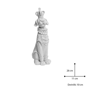 Polyester Obje Köpek Şah-Hb496