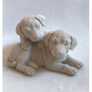 Polyester Obje Yavrulu Köpek-Hb548