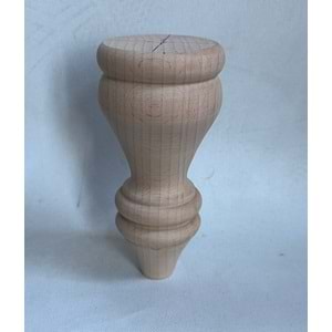 Ahşap Torna Ayak No4 8x8x15cm| Komidin Ayağı | Koltuk Ayağı