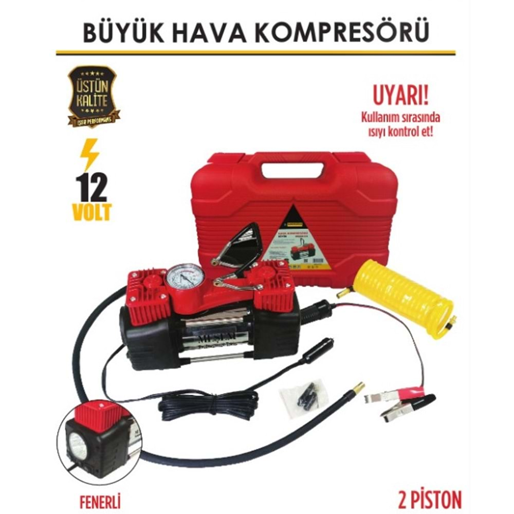 KOMPRESÖR ARAÇ İÇİ BÜYÜK 12 VOLT