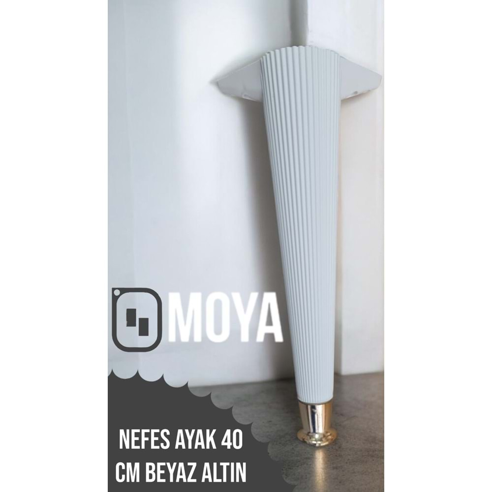 NEFES AYAK BEYAZ ALTIN 40 CM